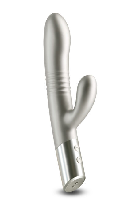 Vibrator Iepuras Royals Grace, Vibrating&Thrusting, 20 Functii Stimulatoare, Silicon, USB, Champagne, 24.3 cm 1 Vibrator Iepuras Royals Grace, Vibrating&Thrusting, 20 Functii Stimulatoare, Silicon, USB, Champagne, 24.3 cm