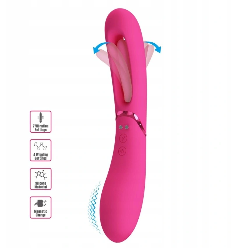 Vibrator Lexie 7 Moduri Vibratii, 4 Moduri Leganare, Silicon, USB Magnetic, Silicon, Roz, 20 cm 1 Vibrator Lexie 7 Moduri Vibratii, 4 Moduri Leganare, Silicon, USB Magnetic, Silicon, Roz, 20 cm