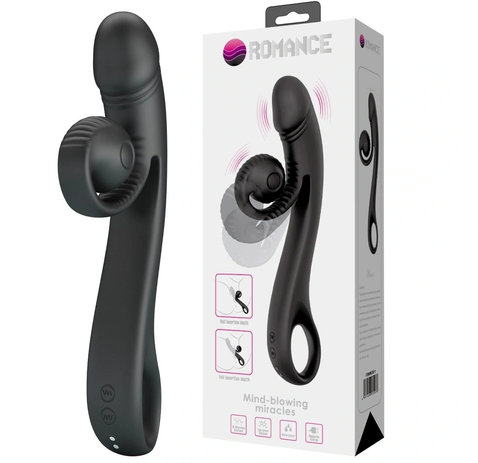 Vibrator Rabbit Beau Snail, 10 Moduri Vibratii, Silicon, USB Magnetic, Negru, 23 cm 1 Vibrator Rabbit Beau Snail, 10 Moduri Vibratii, Silicon, USB Magnetic, Negru, 23 cm