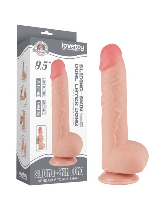 Dildo Realist Sliding-Skin, Ventuza Detasabila, Natural, 24 cm 1 Dildo Realist Sliding-Skin, Ventuza Detasabila, Natural, 24 cm