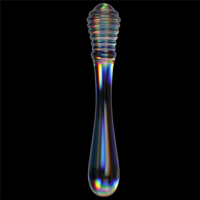 Dildo Dublu Twilight Gleam Twin Pleasures, Sticla, 20.5 cm 1 Dildo Dublu Twilight Gleam Twin Pleasures, Sticla, 20.5 cm