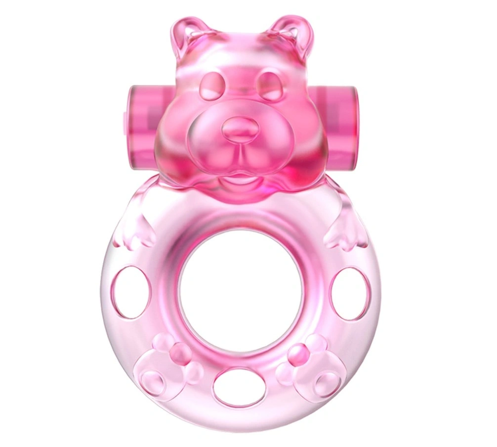 Inel de Penis cu Vibratii Bear Cock Ring, TPR, Roz 1 Inel de Penis cu Vibratii Bear Cock Ring, TPR, Roz