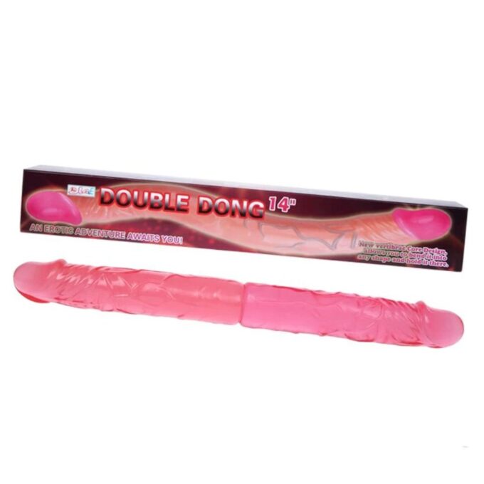 Dildo Double Dong, PVC, Roz, 37.4 cm 1 Dildo Double Dong, PVC, Roz, 37.4 cm
