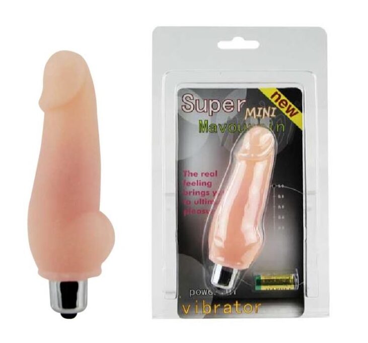 Super Mini Vibrator Realist, TPR Life-Like, Natural, 12 cm 1 Super Mini Vibrator Realist, TPR Life-Like, Natural, 12 cm
