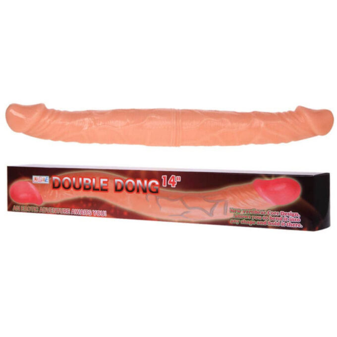 Dildo Double Dong Bendable, TPR, Natural, 36 cm 1 Dildo Double Dong Bendable, TPR, Natural, 36 cm