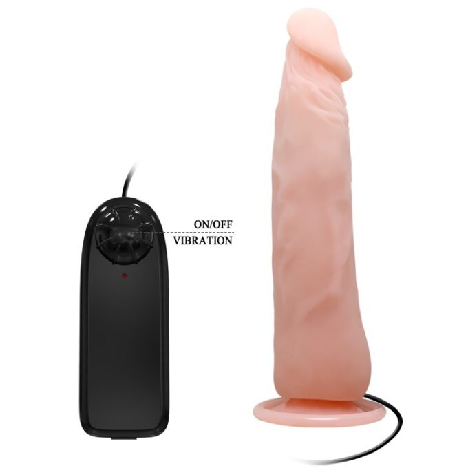 Vibrator Realist Multispeed cu Telecomanda si Ventuza, TPR, Natural, 23 cm 1 Vibrator Realist Multispeed cu Telecomanda si Ventuza, TPR, Natural, 23 cm