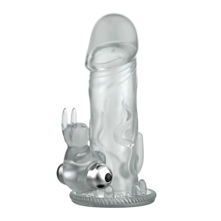 Manson Brave Man cu Glont Vibrator, TPR, Transparent, 12.5 cm 1 Manson Brave Man cu Glont Vibrator, TPR, Transparent, 12.5 cm