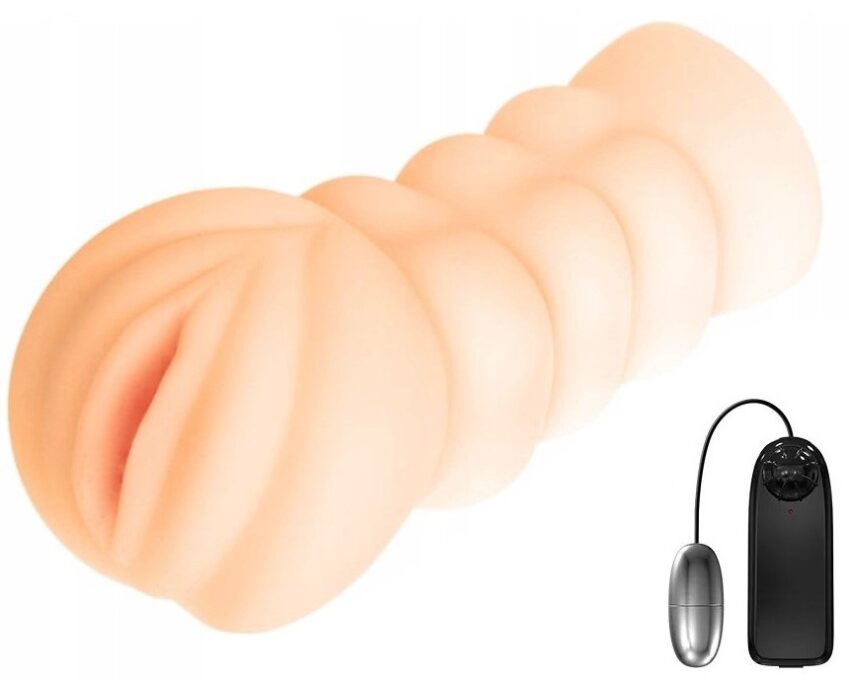 Masturbator Realist cu Glont Vibrator, Multispeed, TPR, Natural, 15.5 cm 1 Masturbator Realist cu Glont Vibrator, Multispeed, TPR, Natural, 15.5 cm