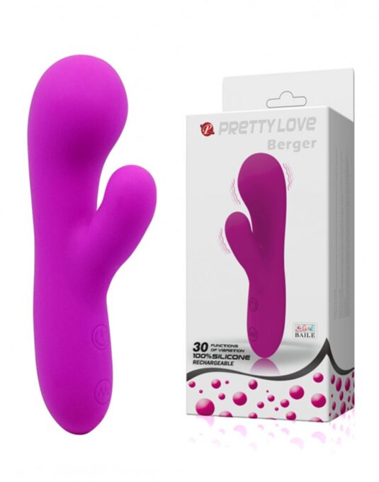 Vibrator Pretty Love Berger, 30 Moduri Vibratii, Silicon, USB, Mov, 14.5 cm 1 Vibrator Pretty Love Berger, 30 Moduri Vibratii, Silicon, USB, Mov, 14.5 cm