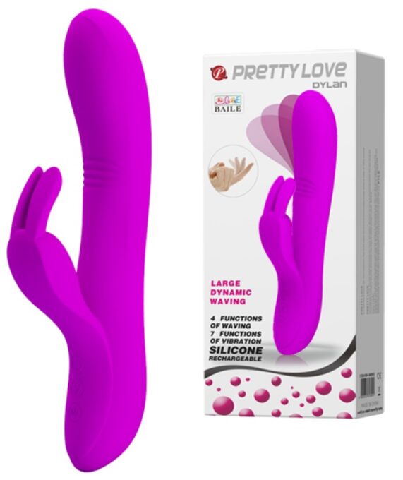 Vibrator Pretty Love Dylan, 7+4 Moduri Stimulatoare, Silicon, USB, Mov, 21 cm 1 Vibrator Pretty Love Dylan, 7+4 Moduri Stimulatoare, Silicon, USB, Mov, 21 cm