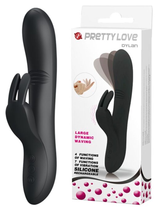 Vibrator Pretty Love Dylan, 7+4 Moduri Stimulatoare, Silicon, USB, Negru, 21 cm 1 Vibrator Pretty Love Dylan, 7+4 Moduri Stimulatoare, Silicon, USB, Negru, 21 cm
