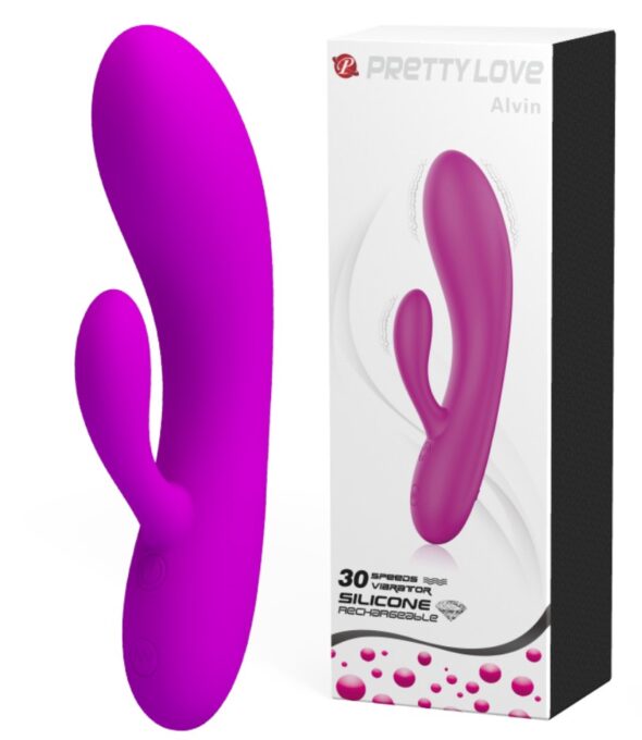 Vibrator Pretty Love Alvin, 30 Moduri Vibratii, Silicon, USB, Mov, 16.9 cm 1 Vibrator Pretty Love Alvin, 30 Moduri Vibratii, Silicon, USB, Mov, 16.9 cm