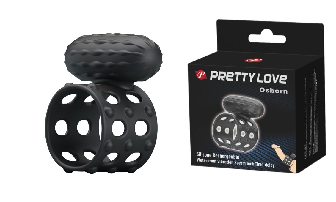 Inel Vibrator de Penis Pretty Love Osborn, Silicon, Negru 1 Inel Vibrator de Penis Pretty Love Osborn, Silicon, Negru
