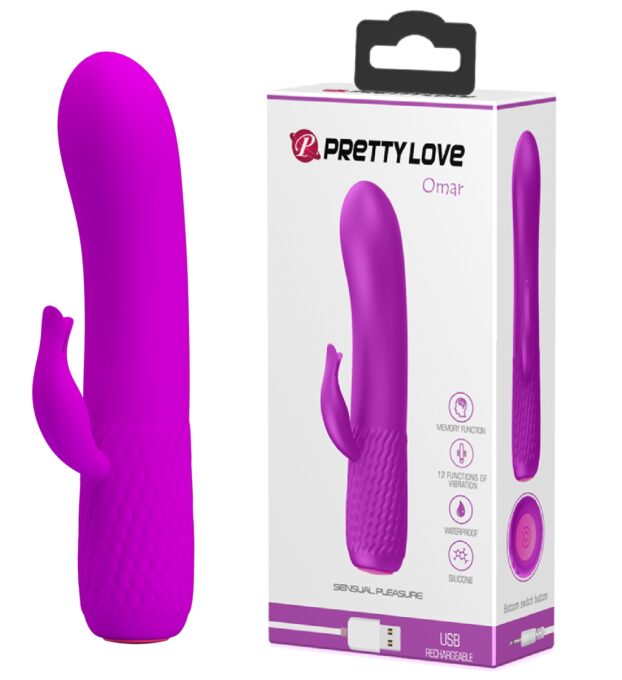 Vibrator Pretty Love Omar, 12 Moduri Vibratii, Silicon, USB, Mov, 15 cm 1 Vibrator Pretty Love Omar, 12 Moduri Vibratii, Silicon, USB, Mov, 15 cm