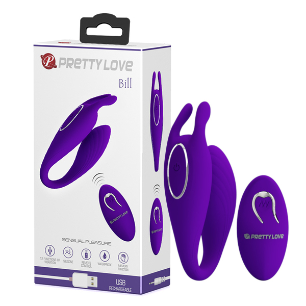 Stimulator Bill 12 Moduri Vibratii, Silicon, USB, Remote Control, Violet 1 Stimulator Bill 12 Moduri Vibratii, Silicon, USB, Remote Control, Violet