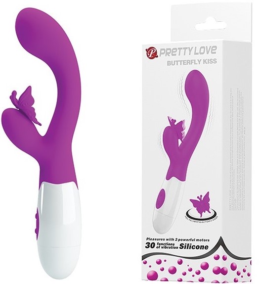Vibrator Iepuras Butterfly Kiss, 30 Moduri Vibratii, Silicon, Mov, 20 cm 1 Vibrator Iepuras Butterfly Kiss, 30 Moduri Vibratii, Silicon, Mov, 20 cm