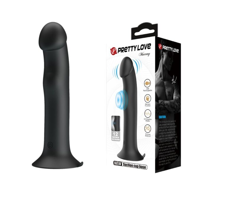Vibrator Pretty Love Murray, 12 Moduri Vibratii si Pulsatii, Silicon, USB, Negru, 19 cm 1 Vibrator Pretty Love Murray, 12 Moduri Vibratii si Pulsatii, Silicon, USB, Negru, 19 cm