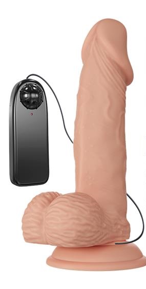 Vibrator Realist Beautiful Zebulon LifeLike Skin, Natural, 19.4 cm