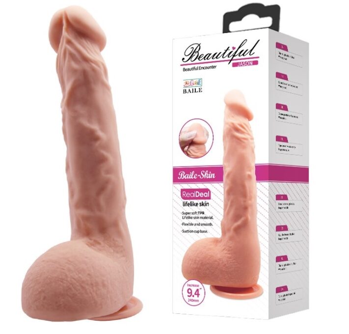 Dildo Realist Beautiful Jason LifeLike Skin, Natural, 25.5 cm 1 Dildo Realist Beautiful Jason LifeLike Skin, Natural, 25.5 cm