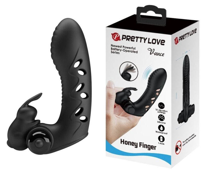 Vibrator Deget Vance Honey Finger 10 Moduri Vibratii, Silicon, Negru 1 Vibrator Deget Vance Honey Finger 10 Moduri Vibratii, Silicon, Negru