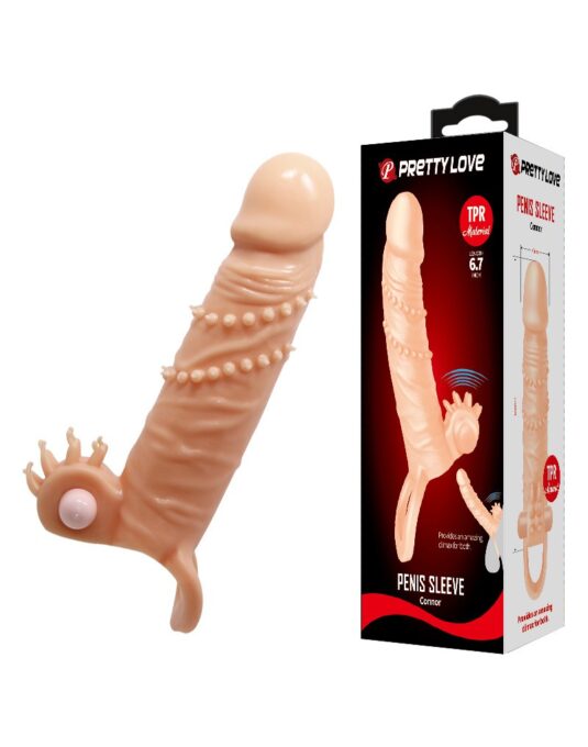 Prelungitor Penis cu Glont Vibrator Connor, +4 cm, TPR, Natural 1 Prelungitor Penis cu Glont Vibrator Connor, +4 cm, TPR, Natural