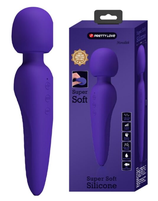 Vibrator Masaj Meredith, 7 Moduri Vibratii & 5 Intensitati Viteza, Silicon, USB, Violet, 21.5 cm 1 Vibrator Masaj Meredith, 7 Moduri Vibratii & 5 Intensitati Viteza, Silicon, USB, Violet, 21.5 cm