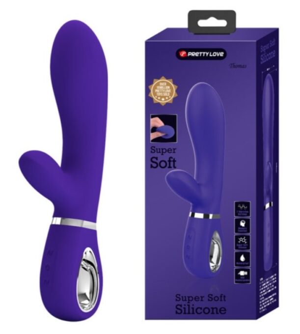 Vibrator Iepuras Thomas, 7 Moduri Vibratii, Silicon, USB, Violet, 20.5 cm 1 Vibrator Iepuras Thomas, 7 Moduri Vibratii, Silicon, USB, Violet, 20.5 cm