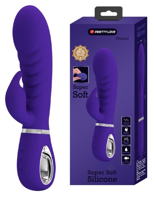Vibrator Iepuras Prescott, 7 Moduri Vibratii, Silicon, USB, Violet, 20 cm 1 Vibrator Iepuras Prescott, 7 Moduri Vibratii, Silicon, USB, Violet, 20 cm