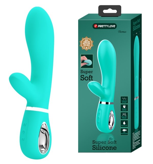 Vibrator Iepuras Thomas, 7 Moduri Vibratii, Silicon, USB, Verde, 20.5 cm 1 Vibrator Iepuras Thomas, 7 Moduri Vibratii, Silicon, USB, Verde, 20.5 cm