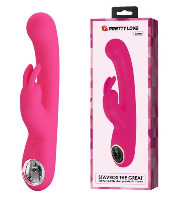 Vibrator Iepuras Lamar, 10 Moduri Vibratii, Ecran LED, Silicon, USB, Roz, 22 cm 1 Vibrator Iepuras Lamar, 10 Moduri Vibratii, Ecran LED, Silicon, USB, Roz, 22 cm