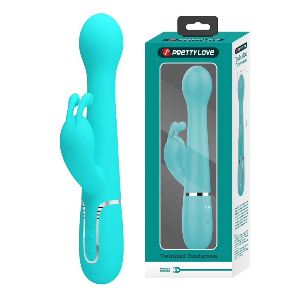 Vibrator Iepuras Dejon, 7 Moduri Vibratii, 4 Moduri Impingere si Rotatii, Silicon, USB Magnetic, Verde, 22.6 cm 1 Vibrator Iepuras Dejon, 7 Moduri Vibratii, 4 Moduri Impingere si Rotatii, Silicon, USB Magnetic, Verde, 22.6 cm