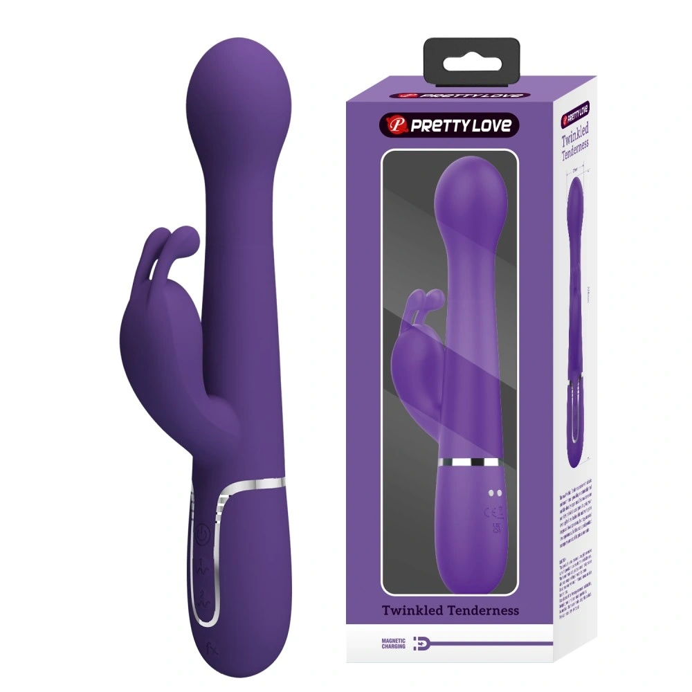Vibrator Iepuras Dejon, 7 Moduri Vibratii, 4 Moduri Impingere si Rotatii, Silicon, USB Magnetic, Albastru, 22.6 cm 1 Vibrator Iepuras Dejon, 7 Moduri Vibratii, 4 Moduri Impingere si Rotatii, Silicon, USB Magnetic, Albastru, 22.6 cm