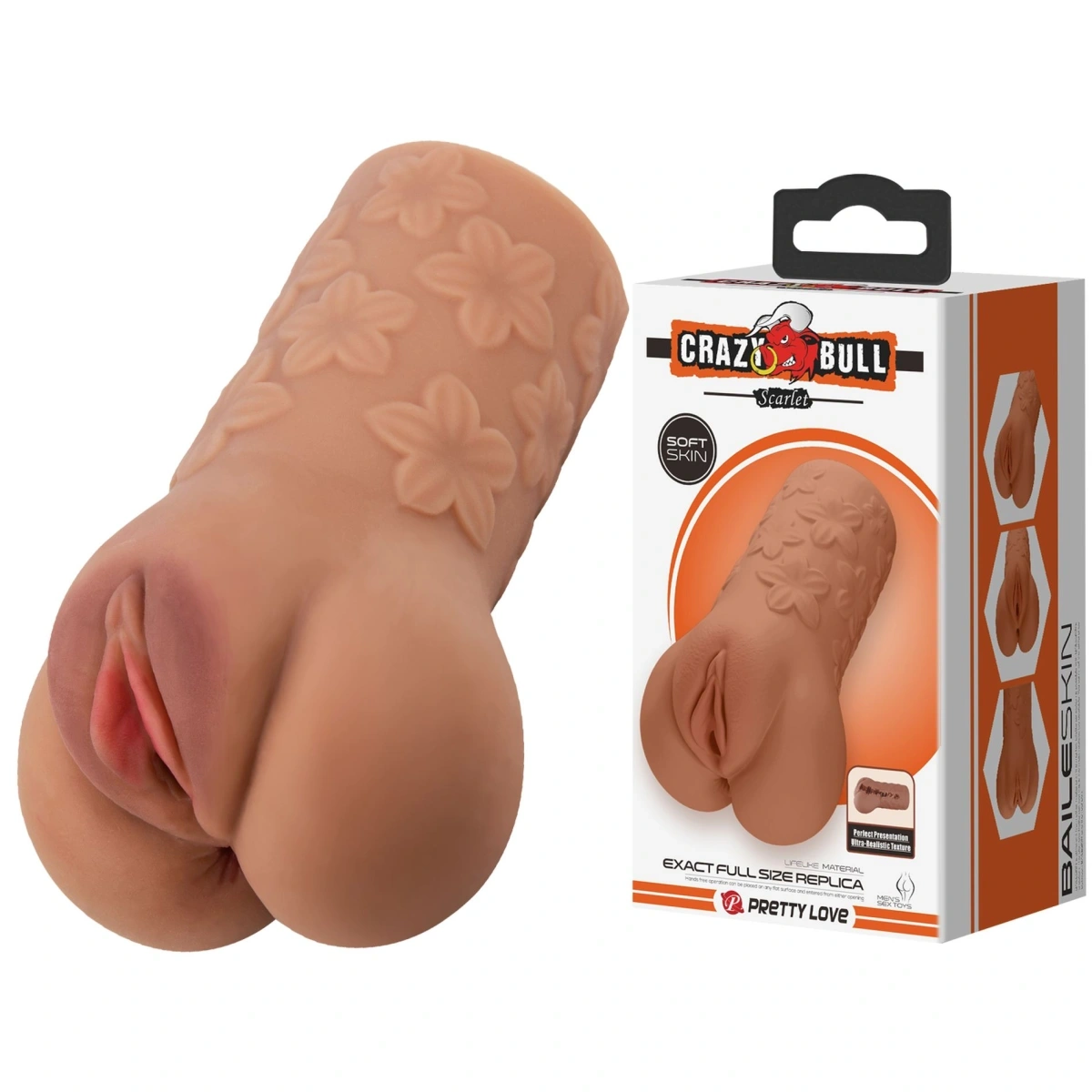 Masturbator Vagin Crazy Bull Scarlet, TPR, Maro, 16 cm 1 Masturbator Vagin Crazy Bull Scarlet, TPR, Maro, 16 cm