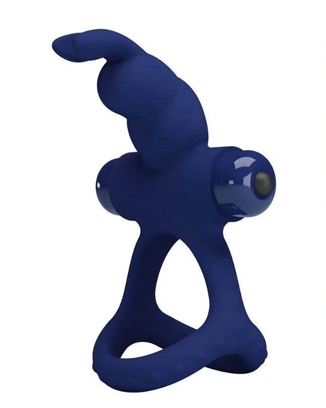 Inel Dublu de Penis Luchito, 10 Moduri Vibratii, Silicon, Albastru 1 Inel Dublu de Penis Luchito, 10 Moduri Vibratii, Silicon, Albastru