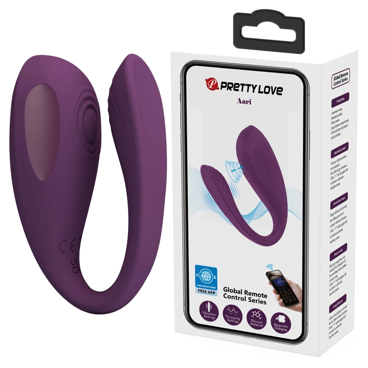 Ou Vibrator Aari, Bluetooth Control Free App, Silicon, USB, Mov 1 Ou Vibrator Aari, Bluetooth Control Free App, Silicon, USB, Mov