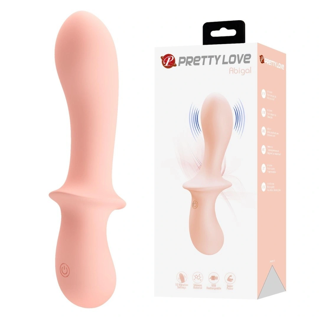 Vibrator Abigal, 10 Moduri Vibratii, Silicon, USB, Roz, 16 cm 1 Vibrator Abigal, 10 Moduri Vibratii, Silicon, USB, Roz, 16 cm