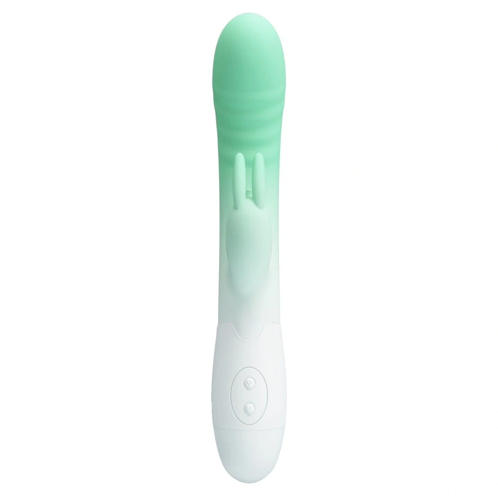 Vibrator Iepuras Cerberus 30 Moduri Vibratii, Silicon, Verde/Alb 20.6 cm 1 Vibrator Iepuras Cerberus 30 Moduri Vibratii, Silicon, Verde/Alb 20.6 cm