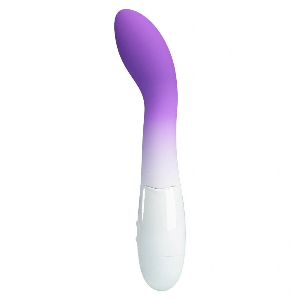 Vibrator Punctul G Bishop 30 Moduri Vibratii, Silicon, Mov/Alb 18.2 cm 1 Vibrator Punctul G Bishop 30 Moduri Vibratii, Silicon, Mov/Alb 18.2 cm