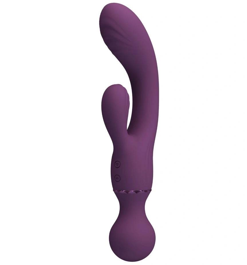 Vibrator Iepuras All Rounder, Actiune Dubla, 10 Moduri Vibratii, Silicon, USB Magnetic, Mov, 20 cm 1 Vibrator Iepuras All Rounder, Actiune Dubla, 10 Moduri Vibratii, Silicon, USB Magnetic, Mov, 20 cm