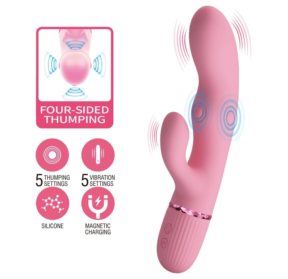 Vibrator Rabbit Zach, 5 Moduri Tapare, 5 Moduri Vibratii, Silicon, USB Magnetic, Roz, 20 cm 1 Vibrator Rabbit Zach, 5 Moduri Tapare, 5 Moduri Vibratii, Silicon, USB Magnetic, Roz, 20 cm