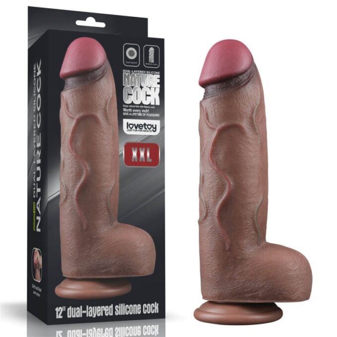 Dildo Realist XXL Nature Cock Silicon Dubla Densitate, Maro, 31 cm 1 Dildo Realist XXL Nature Cock Silicon Dubla Densitate, Maro, 31 cm
