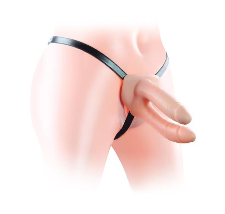 Strap-On Unisex Hollow Double Penetrator Natural 1 Strap-On Unisex Hollow Double Penetrator Natural