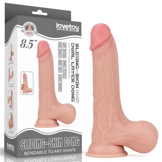 Dildo Realist Sliding-Skin, Whole testicle, TPE, Natural, 22 cm 1 Dildo Realist Sliding-Skin, Whole testicle, TPE, Natural, 22 cm