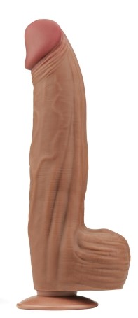 Dildo Realist King Sized Sliding Skin, TPE, Maro Deschis, 31 cm 1 Dildo Realist King Sized Sliding Skin, TPE, Maro Deschis, 31 cm