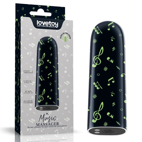 Glont Vibrator Glow in the Dark Music Massager, 10 Moduri Vibratii Puternice, ABS, USB, 8.5 cm 1 Glont Vibrator Glow in the Dark Music Massager, 10 Moduri Vibratii Puternice, ABS, USB, 8.5 cm
