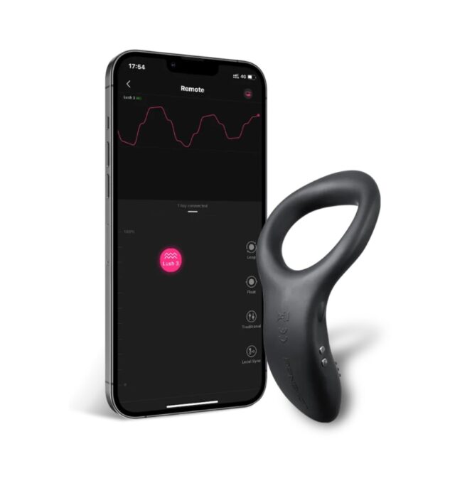 Inel de Penis Lovense Diamo, Bluetooth Control, Free App, Silicon, Negru 1 Inel de Penis Lovense Diamo, Bluetooth Control, Free App, Silicon, Negru