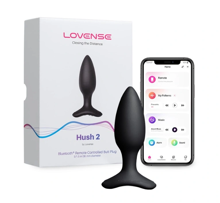 Dop Anal cu Vibratii Lovense Hush 2, Bluetooth Control, S - 3.8 cm 1 Dop Anal cu Vibratii Lovense Hush 2, Bluetooth Control, S - 3.8 cm