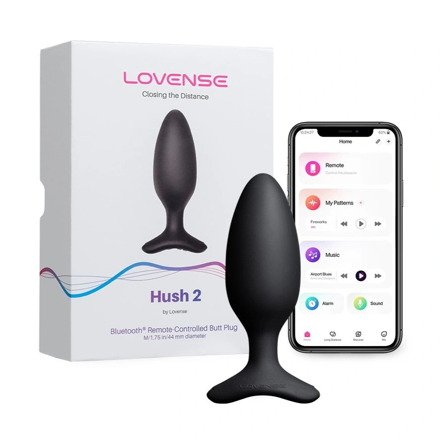 Dop Anal cu Vibratii Lovense Hush 2, Bluetooth Control, M - 4.45 cm 1 Dop Anal cu Vibratii Lovense Hush 2, Bluetooth Control, M - 4.45 cm
