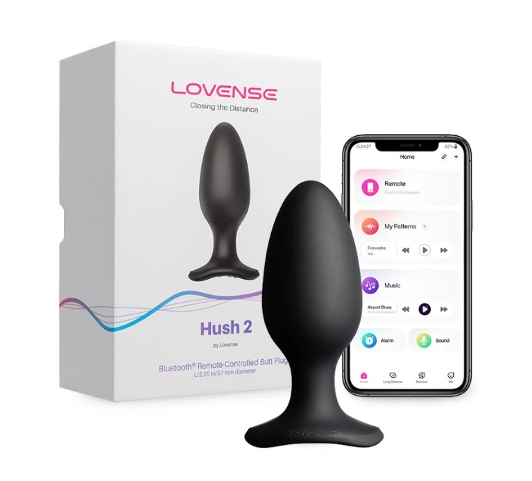Dop Anal cu Vibratii Lovense Hush 2, Bluetooth Control, L - 5.7 cm 1 Dop Anal cu Vibratii Lovense Hush 2, Bluetooth Control, L - 5.7 cm