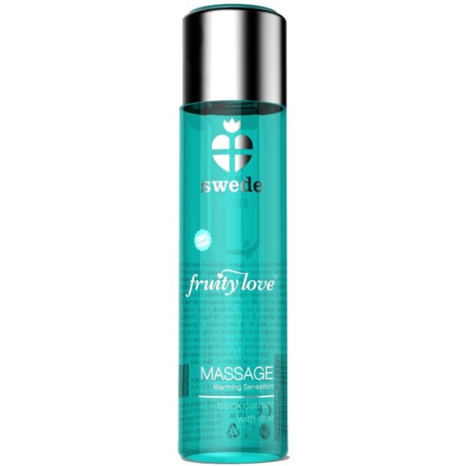 Ulei de Masaj Fruity Love, Efect de Incalzire, Aroma Coacaze Negre cu Lime, 60 ml